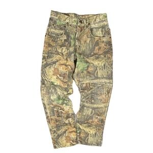 Vintage Wrangler Double Knee Camouflage Denim Straight Jeans Men's 30x30